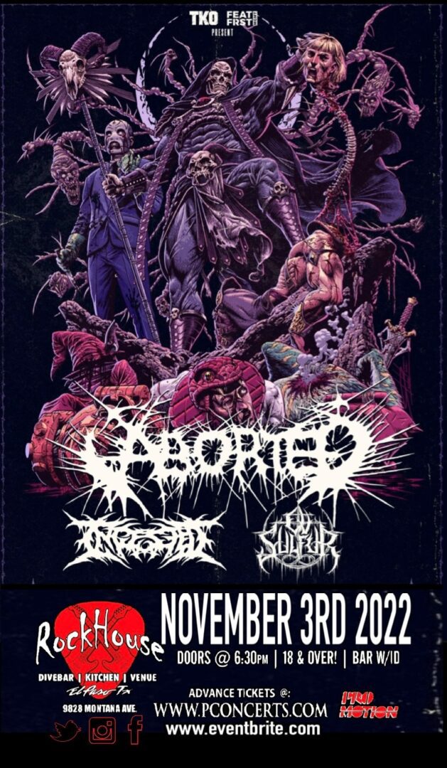 Aborted concert poster