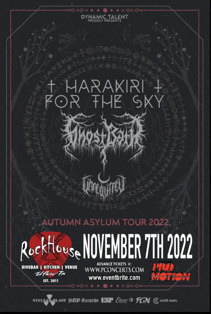 Harakiri for the Sky concert poster