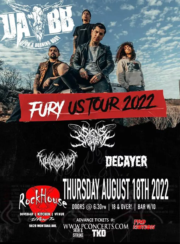 Fury US Tour 2022 poster