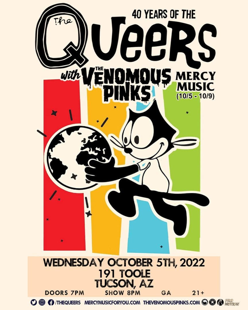 The Queers with The Venomous Pinks flyer