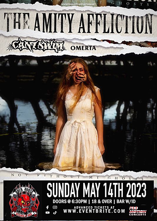 The amity affliction event poster with a girl images