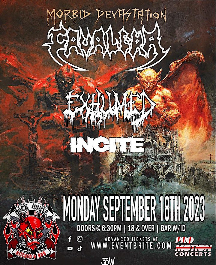 An exhumed incite poster with an image
