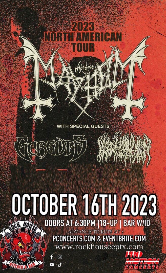 A poster of a performance on october 16th 2023