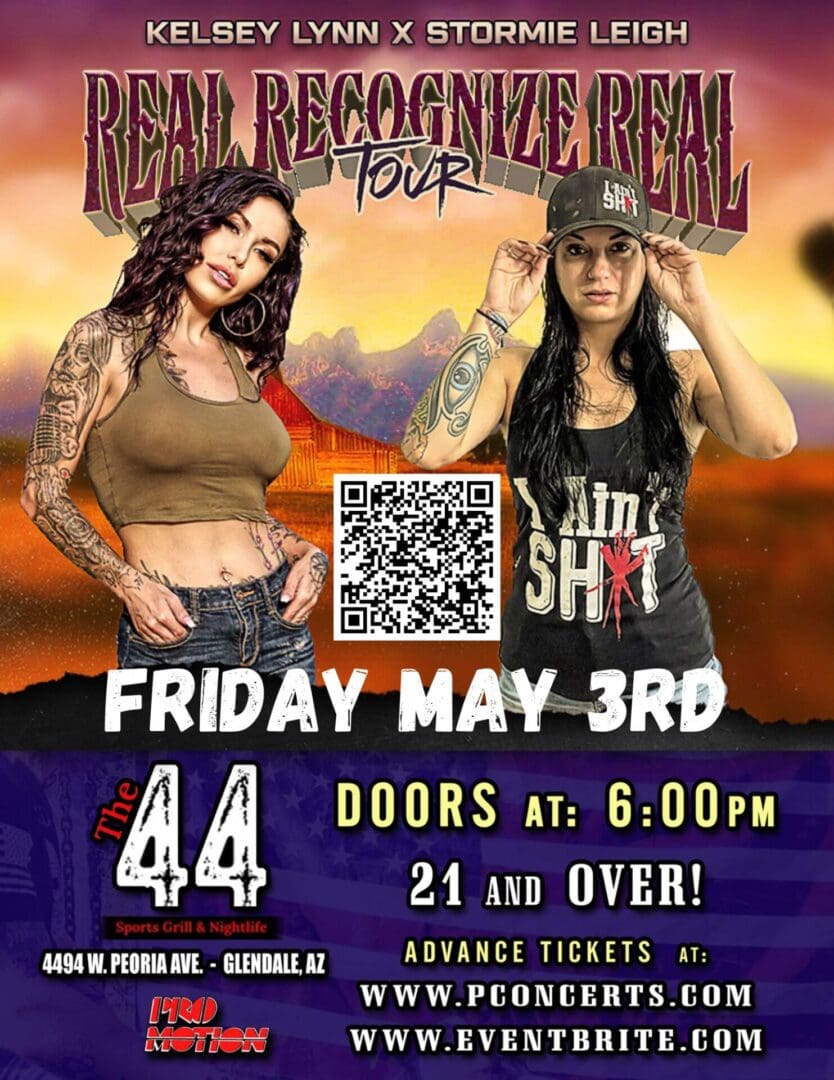 Kelsey Lynn and Stormie Leigh concert poster.