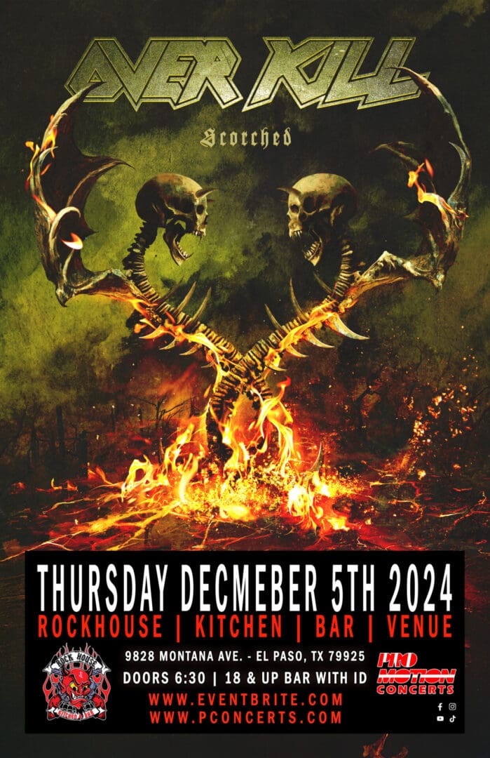 Avert Kill "Scorched" concert poster.